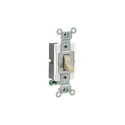 Leviton® CS120-2I Grounding Toggle Switch, 120/277 VAC, 20 A, 800 W, 1000 VA Power Rating