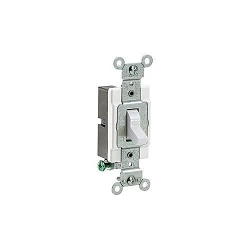 Leviton® CS120-2W Grounding Toggle Switch, 120/277 VAC, 20 A, 800 W, 1000 VA Power Rating
