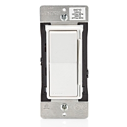Leviton® Decora® DS710-10Z 3-Way Dimmer Switch, 120/277 V AC, 1 Pole, Rocker On/Off Operation, Ivory/Light Almond/White