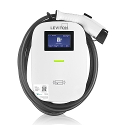 Leviton® EV48S EV Series Level 2 Electric Vehicle Charging Station, 208/240 V AC, 48 A, 1 Phase, 7 AWG Wire, NEMA 3R Enclosure