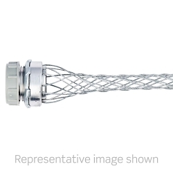 Leviton® L7504-100 77 Series Dust Tight Strain Relief Cord Grip, 0.52 to 0.73 in Cable Openings, Galvanized Wire