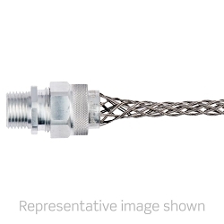 Leviton® L7712-100 L7712 Wire Mesh Safety Strain Relief Grip, 0.38 to 0.50 in Cable, Stainless Steel