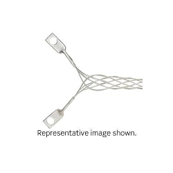 Leviton® L8004 Closed Mesh Double Eye Portable Cable Duty Single Weave Strain Relief Grip, 0.7 to 0.85 in Cable, Steel, Galvanized