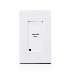 Leviton® Decora® LVS-1W 1-Gang Low Voltage Pushbutton Station, 24 V DC, On/Off Operation, White