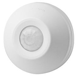 Leviton® ODC0S-I1W Self Contained Occupancy Sensor, 120 V AC, PIR Sensor, 530 sq-ft Coverage, 360 deg Viewing, Ceiling Mounting