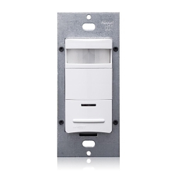 Leviton® Decora® ODS10-IDW 1-Pole Occupancy Sensor, 120/230/277 V AC, Passive Infrared Sensor, 2100 sq-ft Coverage, 180 deg Viewing