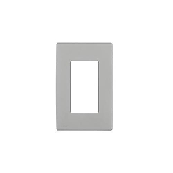Leviton® Renu® REWP1-PG Screwless Wall Plate, 1 Gangs, 3 in W x 4-1/2 in H, Engineering Grade Polymer, Pebble Gray