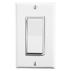 Leviton® Decora® LevNet RF™ WSS0S-S9W 1-Gang 1-Rocker Self-Powered Wireless Remote Switch, 902 MHz