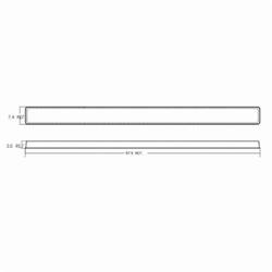 Lithonia Lighting® DDM96 Crepe Pattern Replacement Lens, 97.9 in L x 7.4 in W x 3 in H, High Output Lamp, For Use With DM/DMW Series 8 ft Enclosed Fixture, Acrylic
