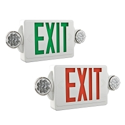 Lithonia Lighting® QUANTUM® LHQM LED G HO M6 Stencil Face Emergency Exit Unit Combo, 4.3 W Fixture, 120/277 V AC, White Housing, EXIT Legend