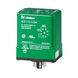 Littelfuse® Symcom ALT-115-S-SW Alternating Relay With Manual/Automatic Switch, 40 mA, 8 Pin, 1 Form C SPDT Contact, 95 to 125 VAC V Coil