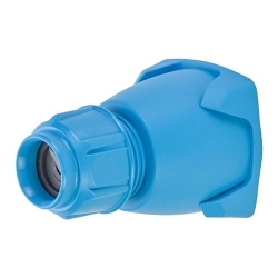 MELTRIC 512P0D21 Straight Handle With Gland, 0.2 to 0.82 in Device, For Use With DECONTACTOR™ DSN30, DS20 Size 2 Switch Rated Plug, Nylon/PBT, Blue