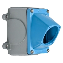 MELTRIC 711C3N05 Back Box With 30 deg Nylon Angle, 4.57 in W, For Use With DSN20 Series Plug/Receptacle, Metal
