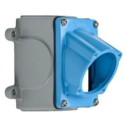 MELTRIC 712C3N07 Back Box With 30 deg Nylon Angle, 4.66 in H x 4.94 in W x 4.46 in D, For Use With DSN30, DS20 Series Plug/Receptacle, Metal