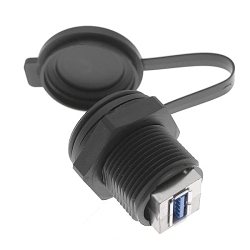 Mencom D-USB-BFAF-M25-PA Low Profile Port Adapter, Female x Female Connector, Polyamide Housing