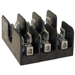 Mersen 20608R Open Style Fuse Block, 250 VAC, 60 A, Class R, 14 to 2 AWG Wire, 3 Poles