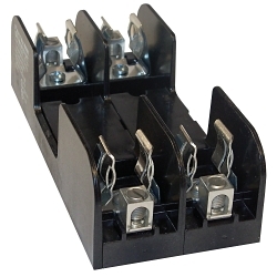 Mersen 60607 Open Style Fuse Block, 600 V AC/DC, 60 A, Class: H/K, 14 to 2 AWG Wire, 2 Poles