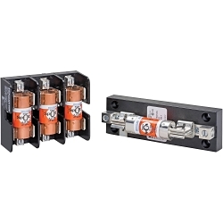 Mersen 61038J Open Style Fuse Block, 600 VAC/VDC, 100 A, Class J, 6 to 2/0 AWG Wire, 3 Poles