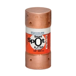 Mersen AMP-TRAP® 2000 SmartSpot® AJT60 Current Limiting Low Voltage North American Time Delay Power Fuse, 60 A, 600 VAC, 200 kA Interrupt, J Class, Cylindrical Body