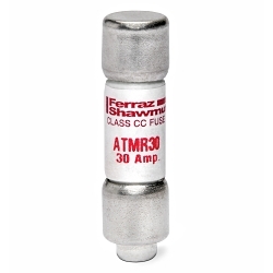 Mersen Amp-Trap® ATMR2 Current Limiting Low Voltage Fast Acting Fuse, 2 A, 600 V AC/DC, 200/100 kA, Class CC, Cylindrical Body