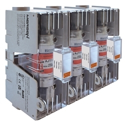 Mersen FB60J100B3 FB6 Fuse Block, 100 A, 600 VDC, Class: J
