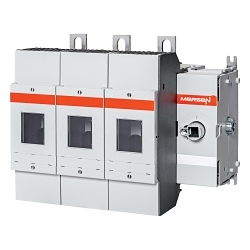 Mersen M30J12 1+2 Position Class J Fusible Disconnect Switch, 600 V AC, 30 A, 2 hp, 3 hp, 7-1/2 hp, 15 hp, 20 hp, 3 Poles