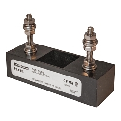 Mersen P243E Fuse Block, 1 kV AC, 200 A, 20 to 1/4 AWG Wire, 1 Pole
