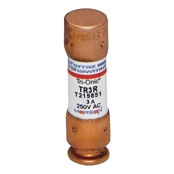 Mersen Tri-Onic® TR3R Current Limiting Low Voltage Time Delay Fuse, 3 A, 250 VAC/160 VDC, 200/20 kA Interrupt, RK5 Class, Cylindrical Body