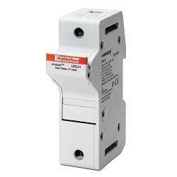 Mersen UltraSafe™ US3J1I Finger Safe Modular Fuse Holder With Blown Fuse Indicator, 600 V AC/DC, 30 A, Class: J, 14 to 2 AWG Wire, 1 Poles