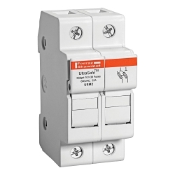 Mersen UltraSafe™ USM2 Fuse Holder, 800 V AC/1000 V DC, 30 A, 14 to 6 AWG Wire, 2 Poles