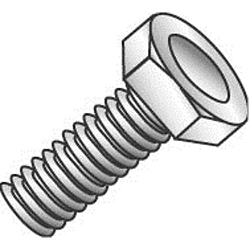 Minerallac® 55408 Fully Threaded Cap Bolt, 3/8-16, 1/2 in L Under Head, 2 Grade, Steel, Zinc Plated