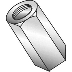 Cully™ 59604 Hexagon Threaded Rod Coupling Nut, 1/4-20 Coarse Thread, Steel, Zinc Plated
