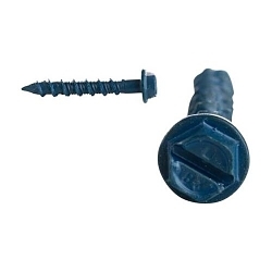 Minerallac® Cully™ Tapcon™ 60328J Concrete Screw, 1/4 in Dia, 1-1/4 in OAL, Hex Washer/Slotted Head Drive, Steel