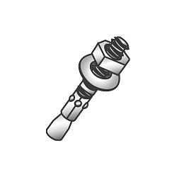Cully™ TRUBOLT® 62036J Heavy Duty Wedge Anchor, 1/4 in Dia, 2-1/4 in OAL, 1-1/4 in L Thread, Steel, Zinc Plated