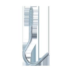 Minerallac® Cully™ 65000 Screw Hook, 4-5/16 in OAL, Steel, Zinc Plated