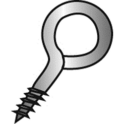 Cully™ 66406 Screw Eye, 1-15/16 in L, 17/32 in ID Eye, Steel