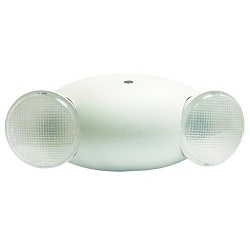 MORRIS 73118 Round Head Standard Emergency Light, LED Lamp, 120/277 VAC, Thermoplastic
