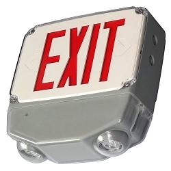 MORRIS 73376 Exit and Emergency Fixture, 120, 277 V