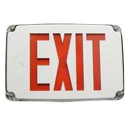 MORRIS 73386 Exit Sign, LED Lamp, 2.7 W Fixture, 120/277 V AC, EXIT Legend