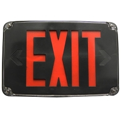 MORRIS 73387 Exit Sign, LED Lamp, 2.7 W Fixture, 120/277 V AC, EXIT Legend