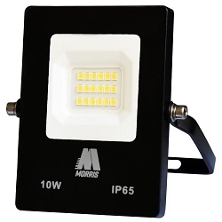 MORRIS 74200 LED Flood Light, LED Lamp, 10 W Fixture, 90 to 277 VAC, Black Housing