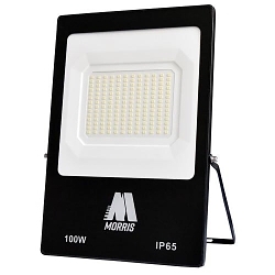 MORRIS 74204 LED Flood Light, LED Lamp, 100 W Fixture, 90 to 277 VAC, Black Housing