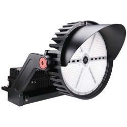 MORRIS 77007B Sports Light, 500 W Fixture, 277 to 480 V, Black Powder Coated Housing