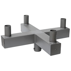 MORRIS 79950A Square Pole Bullhorns, 4 in, Zinc Anodized Steel