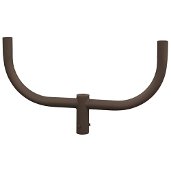 MORRIS 79952 Round Pole Bullhorns, 2-3/8 in, Zinc Anodized Steel
