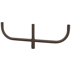 MORRIS 79954 Round Pole Bullhorns, 2-3/8 in, Zinc Anodized Steel