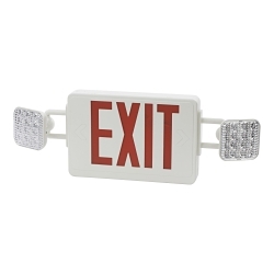 NSI EEL2RW-LED EEL Series Exit Combination Unit, 3.7/3.8 W Fixture, 120 to 277 VAC, Exit Legend