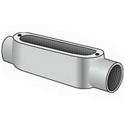 O-Z/Gedney C125A Type-C Conduit Outlet Body, 31.5 cu-in Capacity, Die Cast Copper Free Aluminum, Aluminum Enamel/Epoxy Powder Coated