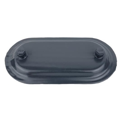 Ocal® 670F-G Oval Conduit Cover, 2 in Hub, For Use With OCAL-BLUE® Form 7 Conduit, Iron, PVC Coated