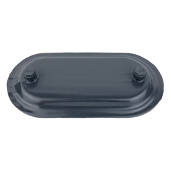 Ocal® 670F-G Oval Conduit Cover, 2 in Hub, For Use With OCAL-BLUE® Form 7 Conduit, Iron, PVC Coated